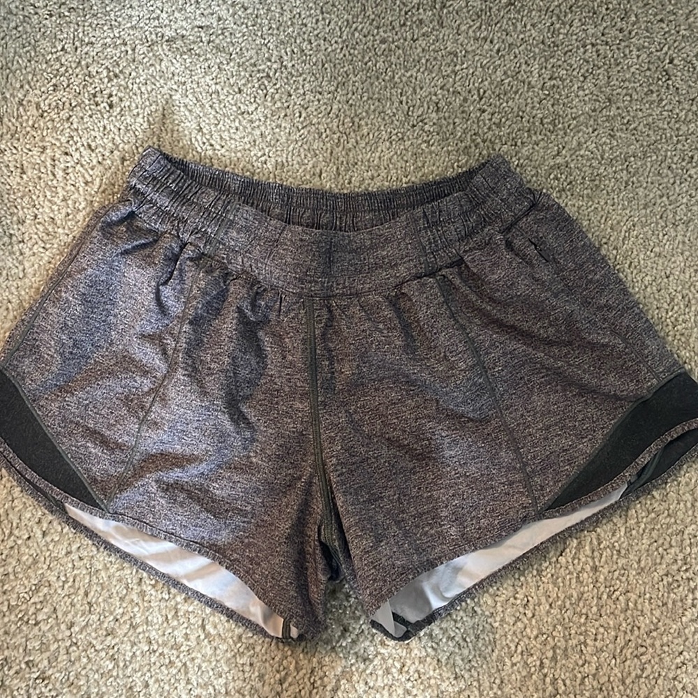 Grey hotty hot shorts from Lululemon size 8 long